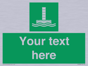 Custom sign safe condition Evacuation chute 